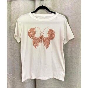 Cream Color Minnie Mouse Butterfly Graphic TShirt Women's Smalll Disney Inspired